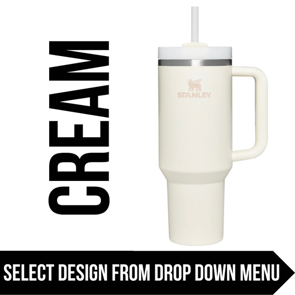 "Cream" Made to Order-Laser Engraved 40oz Quencher Tumbler-Full Wrap Design-Free Shipping