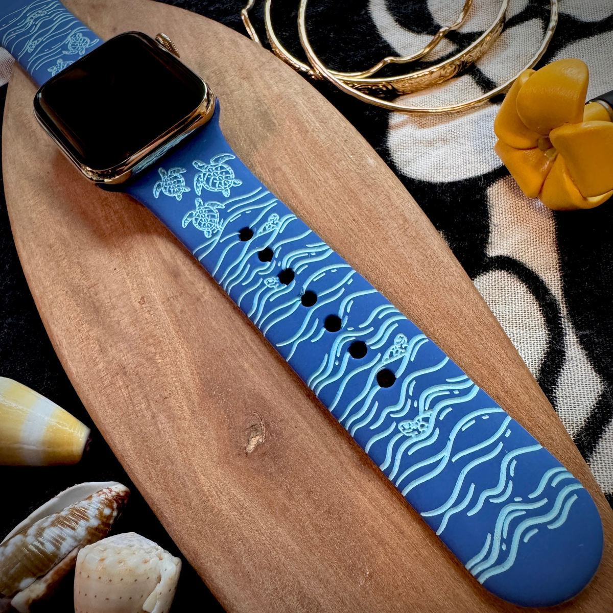 Honu Watchband Royal Blue & Light Blue