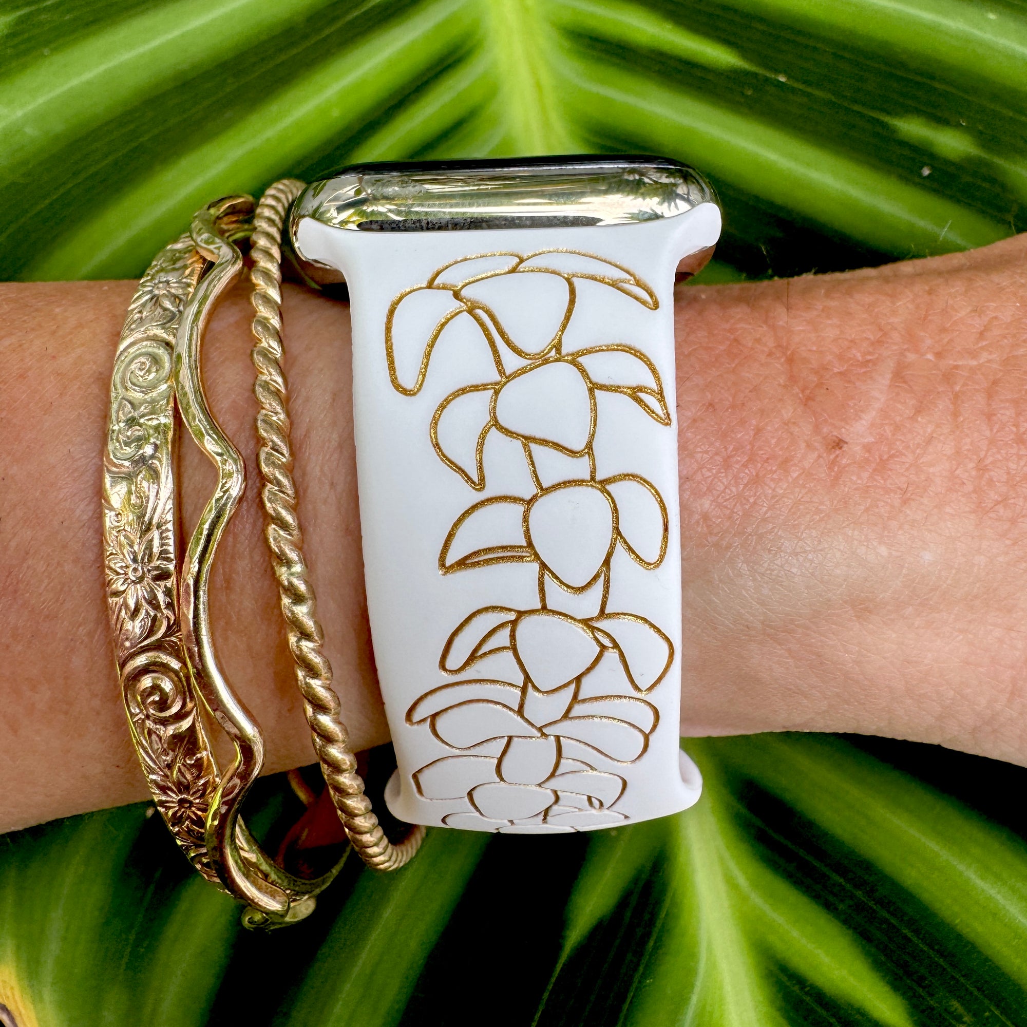 After/White Band with Gold Ink Fill