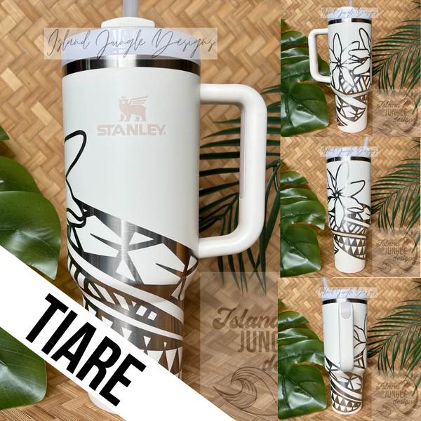"Cream" Made to Order-Laser Engraved 40oz Quencher Tumbler-Full Wrap Design-Free Shipping