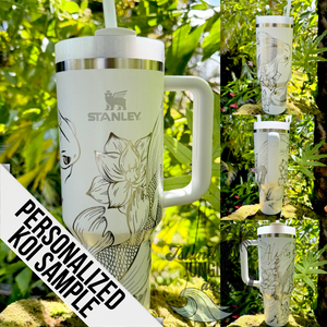 "Frost" Made to Order-Laser Engraved 40oz Quencher Tumbler-Full Wrap Design-Free Shipping!