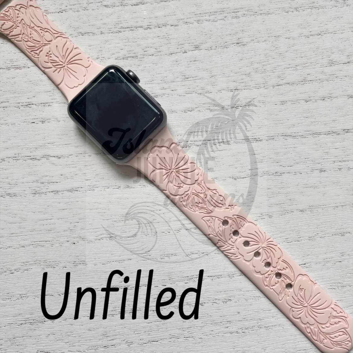Hibiscus Silicone Watch Band Compatible with Series 1 9 SE
