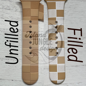 Checkered Silicone Watch Band Compatible with Series 1-8, SE & Ultra