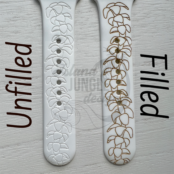 Lei Pua Kenikeni Silicone Watch Band Compatible with Series 1-9, SE & Ultra