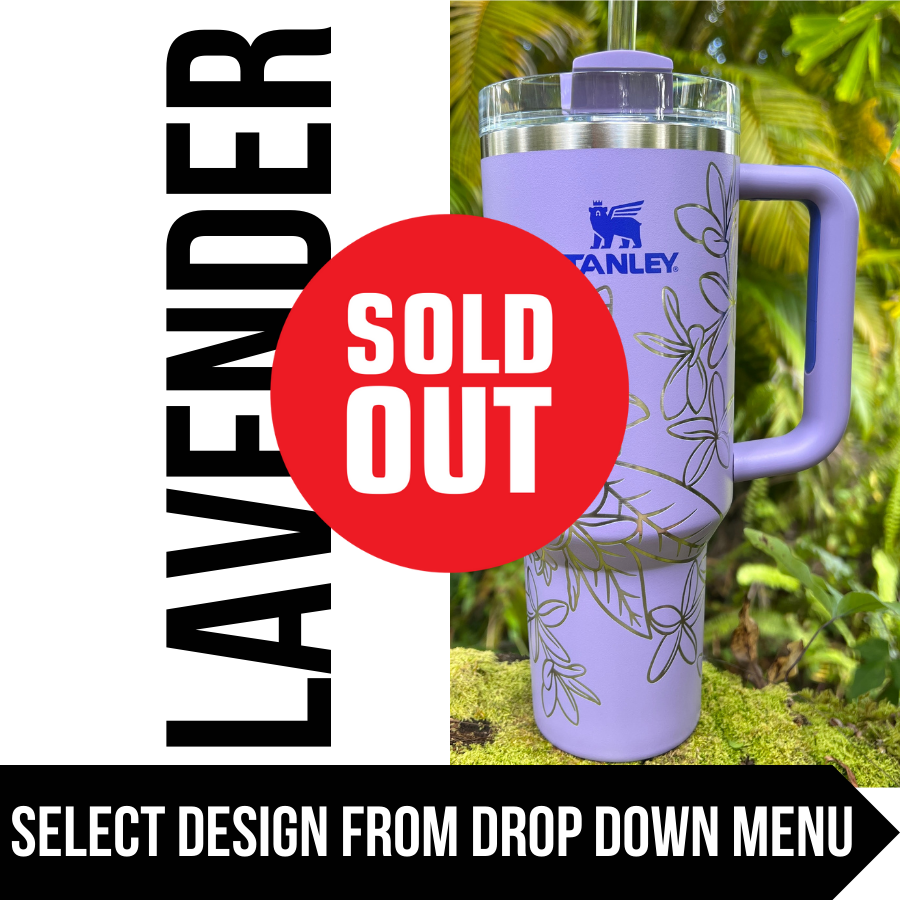 "Lavender" Made to Order-Laser Engraved 40oz Quencher Tumbler-Full Wrap Design-Free Shipping!
