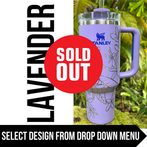 "Lavender" Made to Order-Laser Engraved 40oz Quencher Tumbler-Full Wrap Design-Free Shipping!