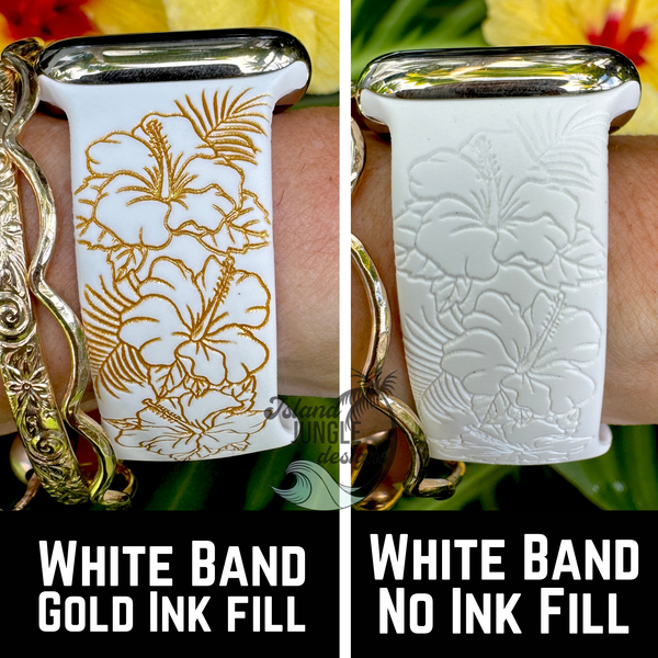 Tropical Hibiscus Silicone Watch Band Compatible with Series 1-10, SE & Ultra