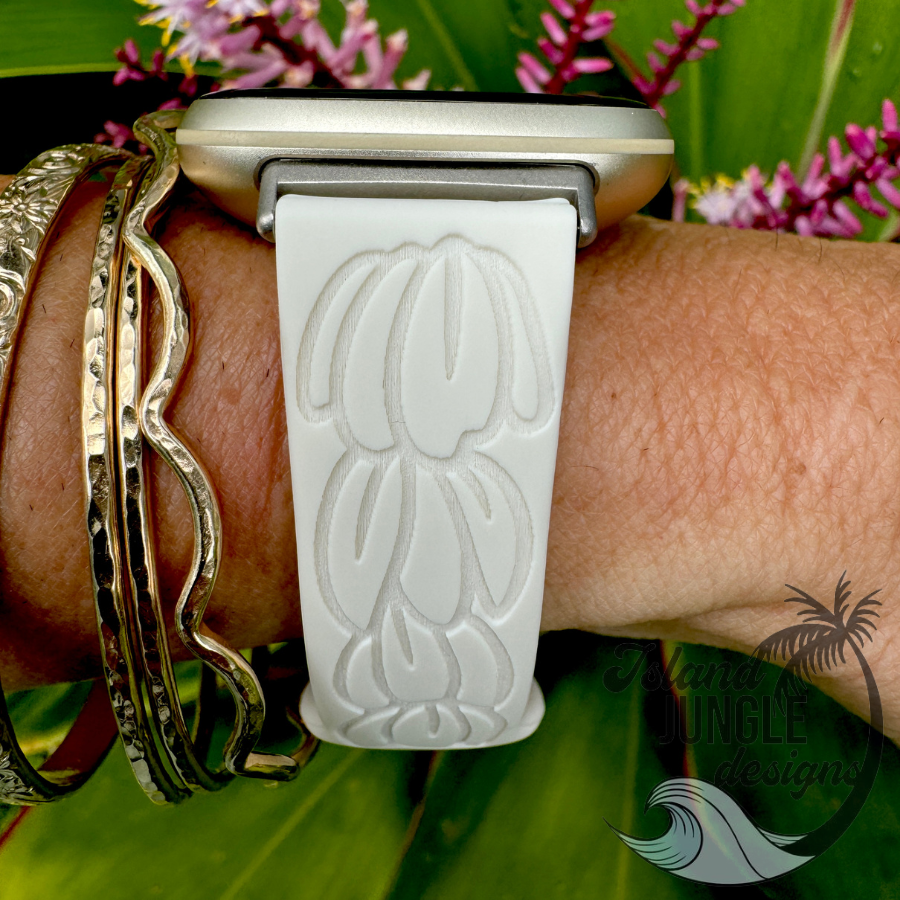 Pikake Silicone Watch Band Compatible with Versa 3/4 & Sense/Sense 2