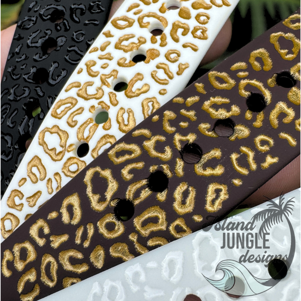 Leopard Print Silicone Watch Band Compatible with Series 1-10, SE & Ultra