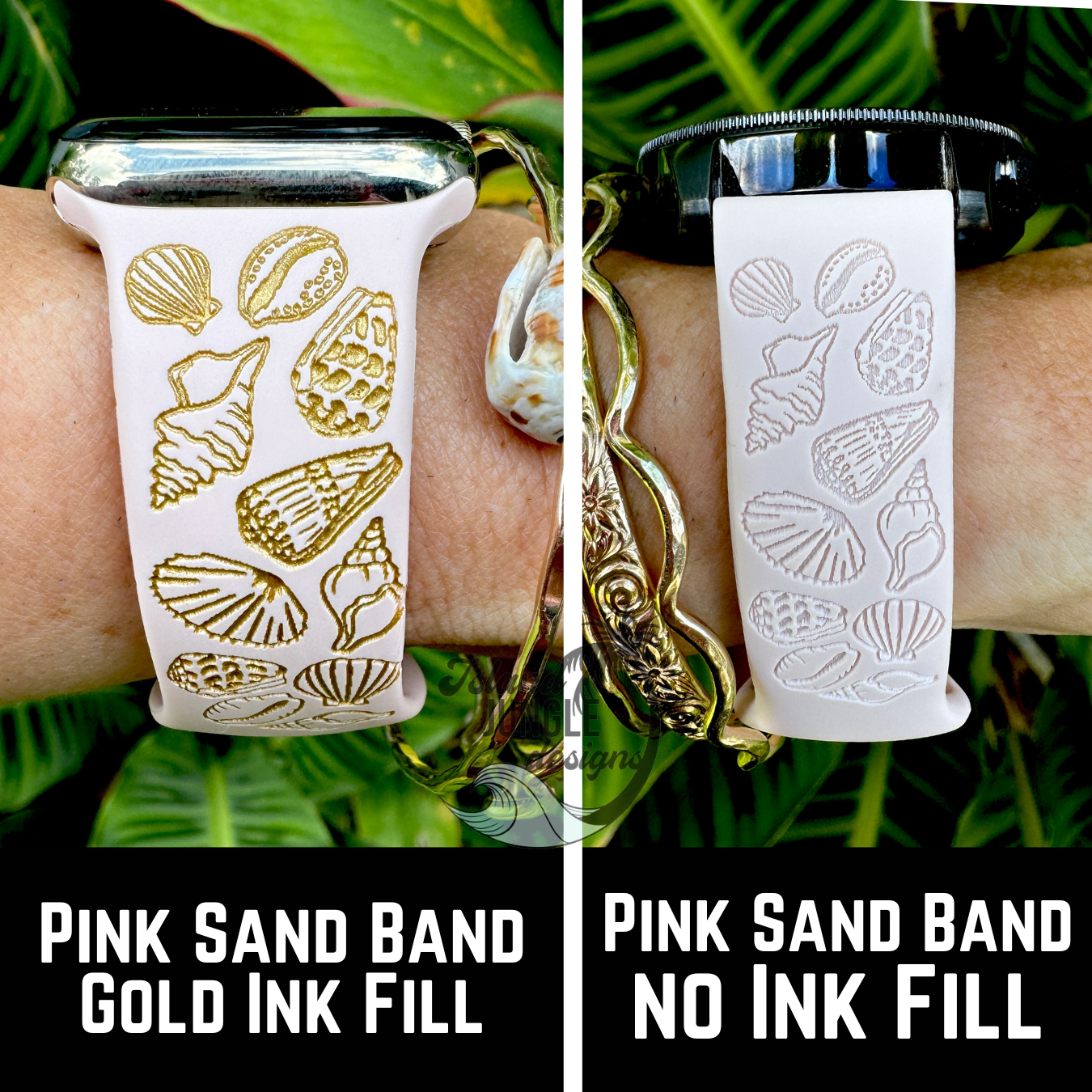 Seashell 20mm Silicone Watch Band Compatible with Samsung Galaxy, FitBit Versa 3/4, Sense & PIxel