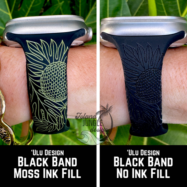 Slim Silicone Watch Band Compatible *Ink Fill Option* with Series 1-10, SE & Ultra