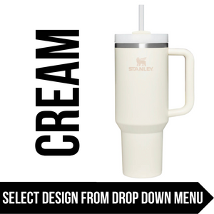 "Cream" Made to Order-Laser Engraved 40oz Quencher Tumbler-Full Wrap Design-Free Shipping!