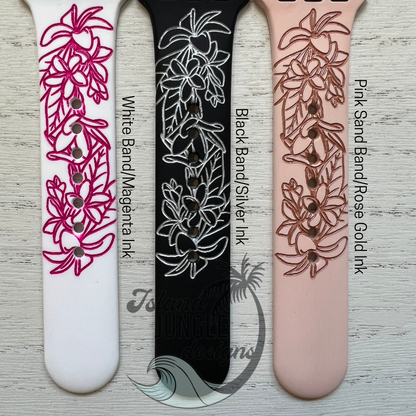 Plumeria 20mm Watchband Galaxy, Versa 3/4, Sense & Pixel
