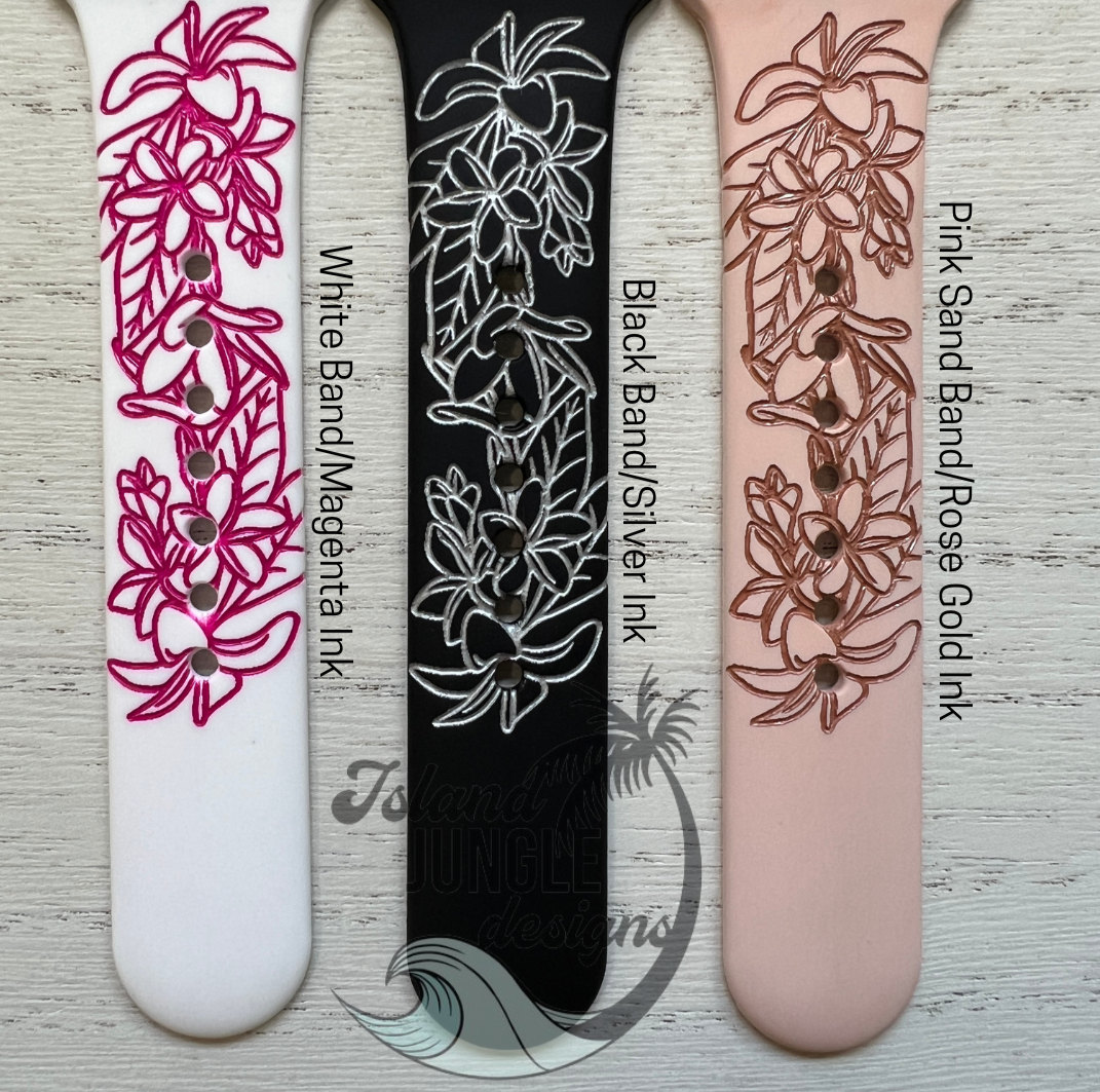 Plumeria Watchband Versa, 2 & Lite