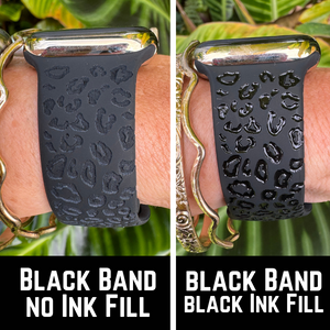 Leopard Print Silicone Watch Band Compatible with Series 1-10, SE & Ultra