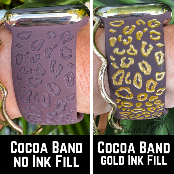 Leopard Print Silicone Watch Band Compatible with Series 1-10, SE & Ultra