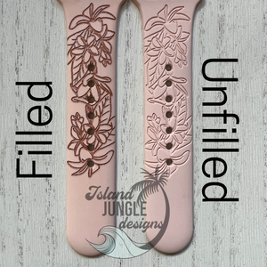 Plumeria Silicone Watch Band Compatible with Series 1-10, SE & Ultra