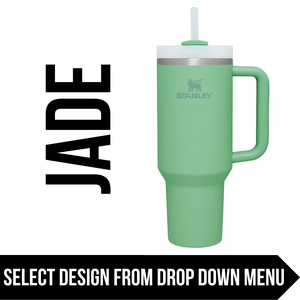 "Jade" Made to Order-Laser Engraved 40oz Quencher Tumbler-Full Wrap Design-Free Shipping!