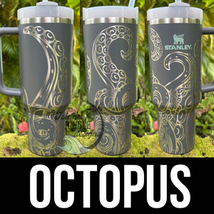 Made to Order-Laser Engraved 40oz Quencher Tumbler-Full Wrap Design-Free Shipping!