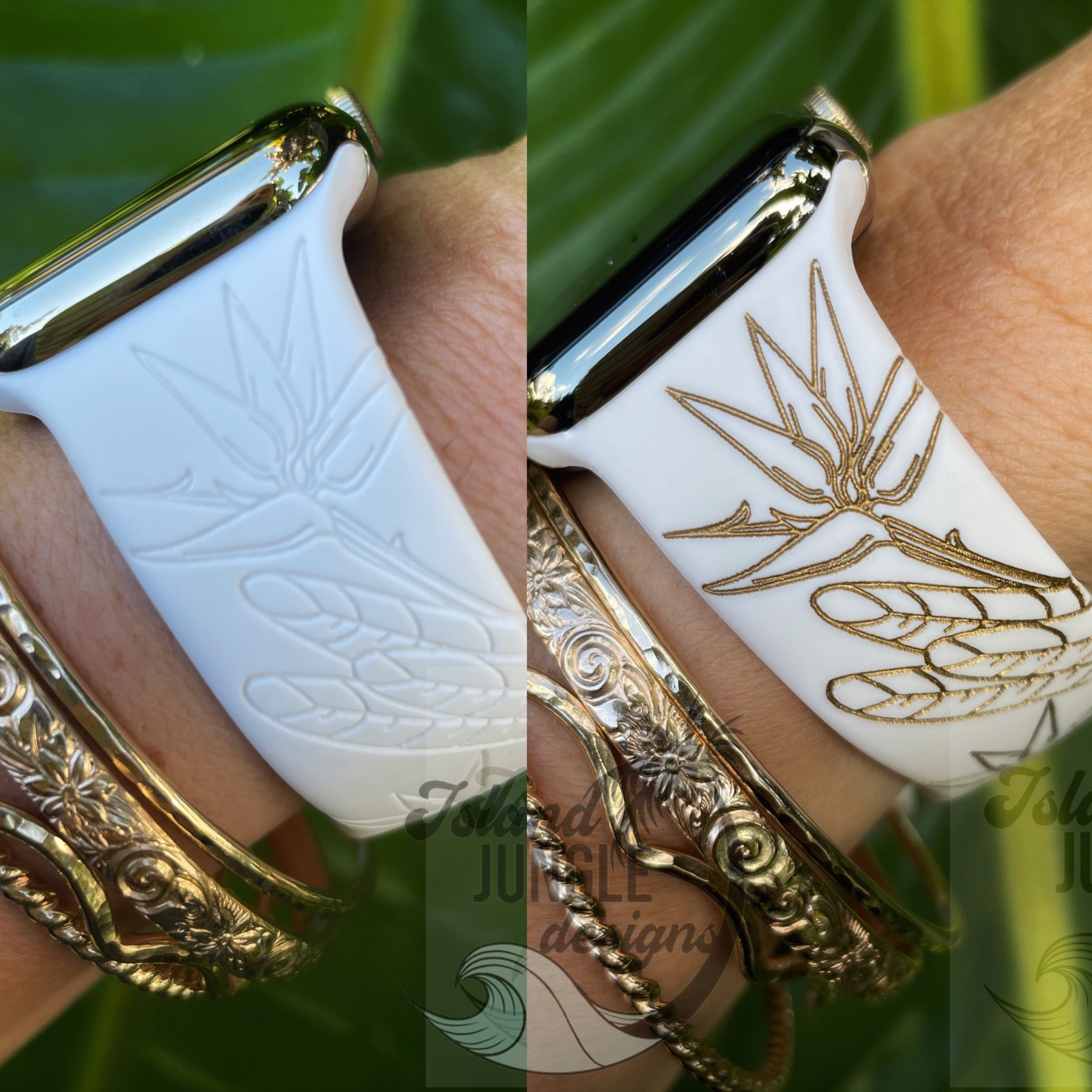 Bird of Paradise Silicone Watch Band Compatible with Series 1-10, SE & Ultra