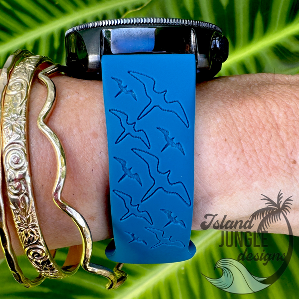 'Iwa Bird 20mm Silicone Watch Band Compatible with Samsung Galaxy, FitBit Versa 3/4, Sense & PIxel