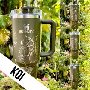 "Peet Moss" Made to Order-Laser Engraved 40oz Quencher Tumbler-Full Wrap Design-Free Shipping!