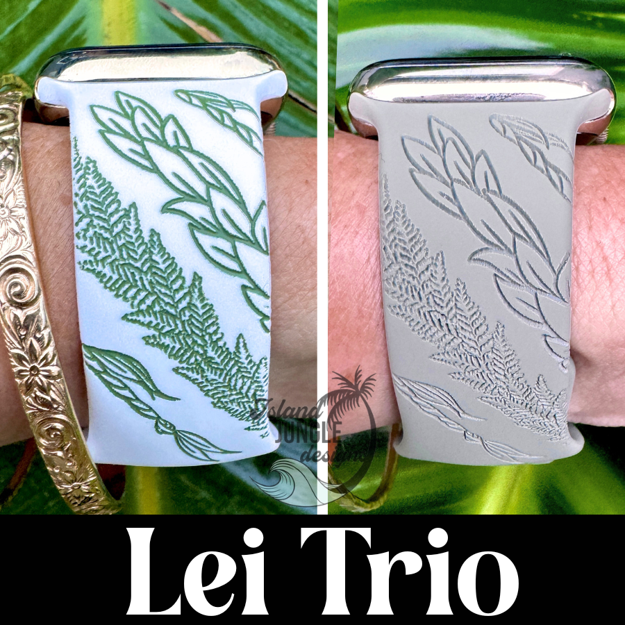 Lei Trio - Maile, Lā‘ī & Palapalai - Watchband Series 1-11, SE & Ultra