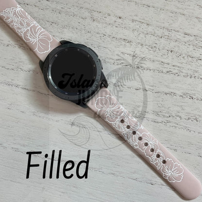Hibiscus 22mm Watchband Samsung & More