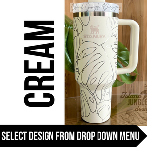 "Cream" Made to Order-Laser Engraved 40oz Quencher Tumbler-Full Wrap Design-Free Shipping!