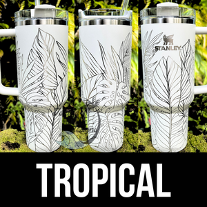 Made to Order-Laser Engraved 40oz Quencher Tumbler-Full Wrap Design-Free Shipping!