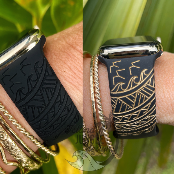 Iwa Bird Tribal Silicone Watch Band Compatible with Series 1-10, SE & Ultra