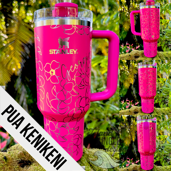 "Camelia" Made to Order-Laser Engraved 40oz Quencher Tumbler-Full Wrap Design-Free Shipping!