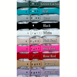 Slim Silicone Watch Band Compatible *Ink Fill Option* with Series 1-9, SE & Ultra