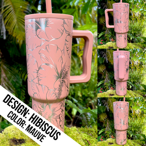 Made to Order-Laser Engraved 40oz Trek Tumbler-Full Wrap Design-Free Shipping!