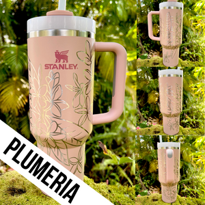 "Pink Dusk" Made to Order-Laser Engraved 40oz Quencher Tumbler-Full Wrap Design-Free Shipping!