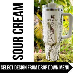 "Sour Cream" Made to Order-Laser Engraved 40oz Quencher Tumbler-Full Wrap Design-Free Shipping!
