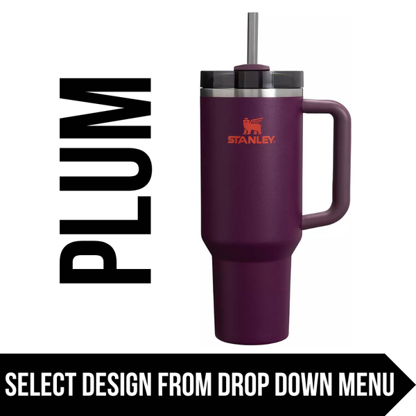 "Plum" Made to Order-Laser Engraved 40oz Quencher Tumbler-Full Wrap Design-Free Shipping!
