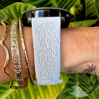 Lei Crown Flower & Maile 20mm Watchband Galaxy, Versa 3/4, Sense & Pixel
