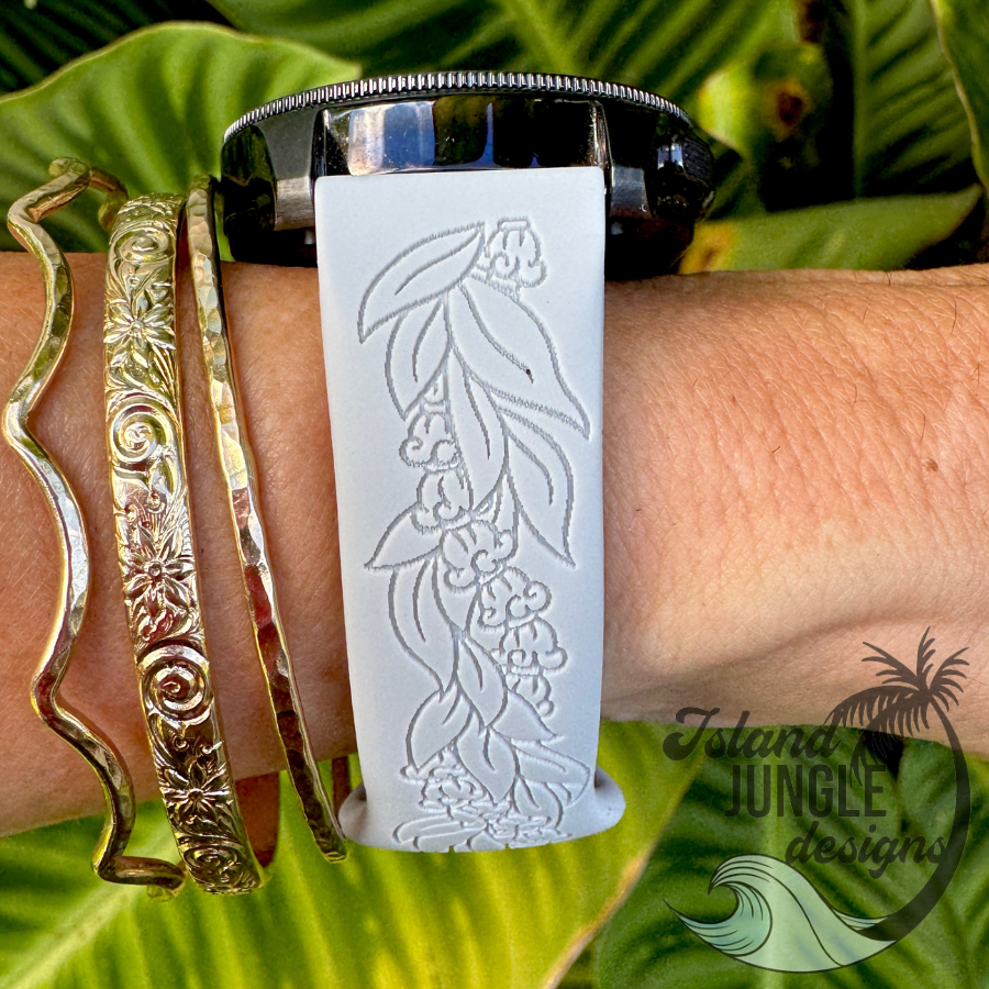 Lei Crown Flower & Maile 22mm Watchband Samsung & More