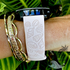 Seashell 20mm Silicone Watch Band Compatible with Samsung Galaxy, FitBit Versa 3/4, Sense & PIxel