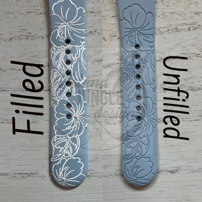 Hibiscus 22mm Watchband Samsung & More