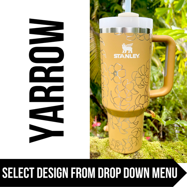 "Yarrow" Made to Order-Laser Engraved 40oz Quencher Tumbler-Full Wrap Design-Free Shipping!