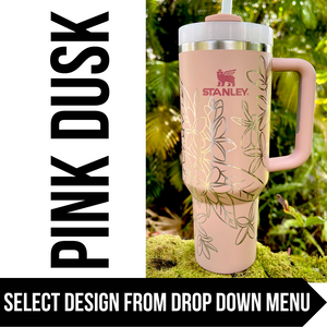 Pink Dusk Made to Order-Laser Engraved 40oz Quencher Tumbler-Full Wr –  Island Jungle Designs