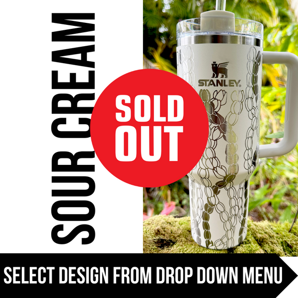 "Sour Cream" Made to Order-Laser Engraved 40oz Quencher Tumbler-Full Wrap Design-Free Shipping!