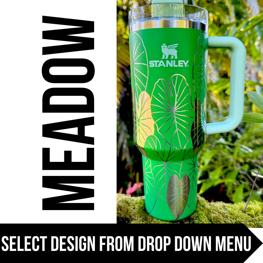 "Meadow" Made to Order-Laser Engraved 40oz Quencher Tumbler-Full Wrap Design-Free Shipping!