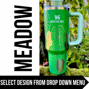 "Meadow" Made to Order-Laser Engraved 40oz Quencher Tumbler-Full Wrap Design-Free Shipping!