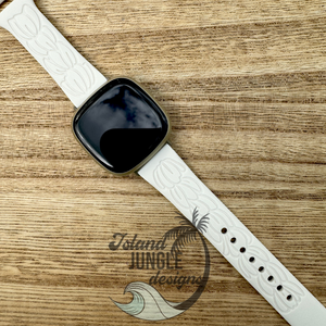 Pikake Silicone Watch Band Compatible with Versa 3/4 & Sense/Sense 2