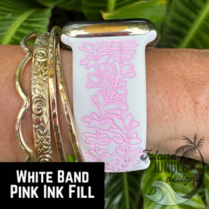 Plumeria Twist Silicone Watch Band Compatible with Series 1-10, SE & Ultra