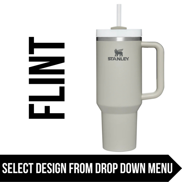 "Flint" Made to Order-Laser Engraved 40oz Quencher Tumbler-Full Wrap Design-Free Shipping!