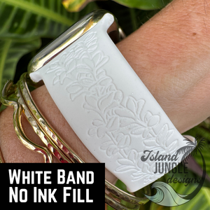 Plumeria Twist Silicone Watch Band Compatible with Series 1-10, SE & Ultra